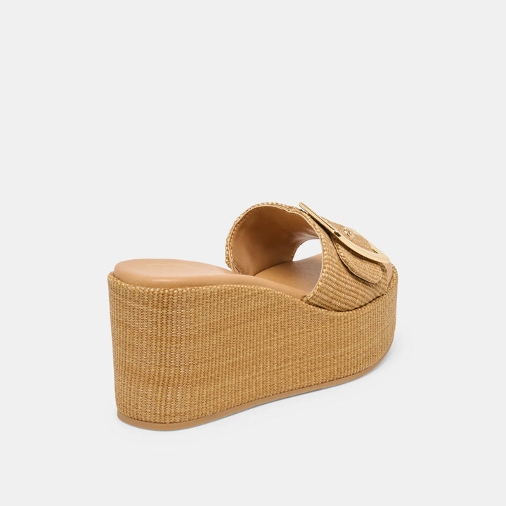 Jilian Wedge | Mocha Raffia