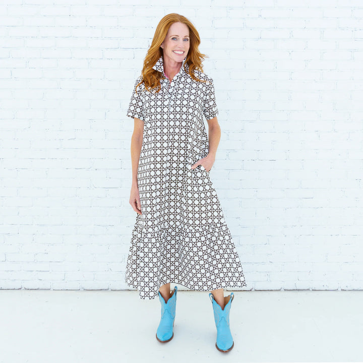 Maddie Basket Dress | Brown