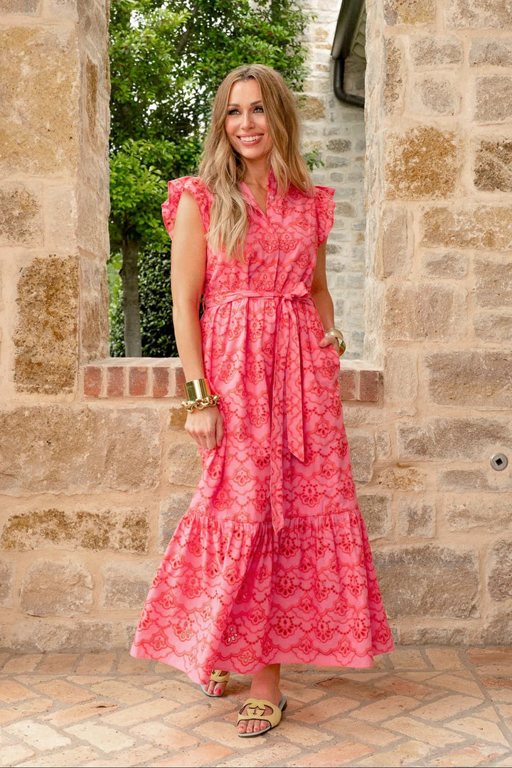 Taylor Dress | Island Pink Eyelet