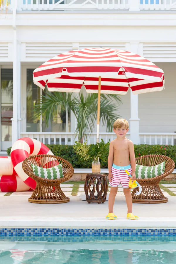 Tanner Trunks | Richmond Red Stripe Belhaven Blue