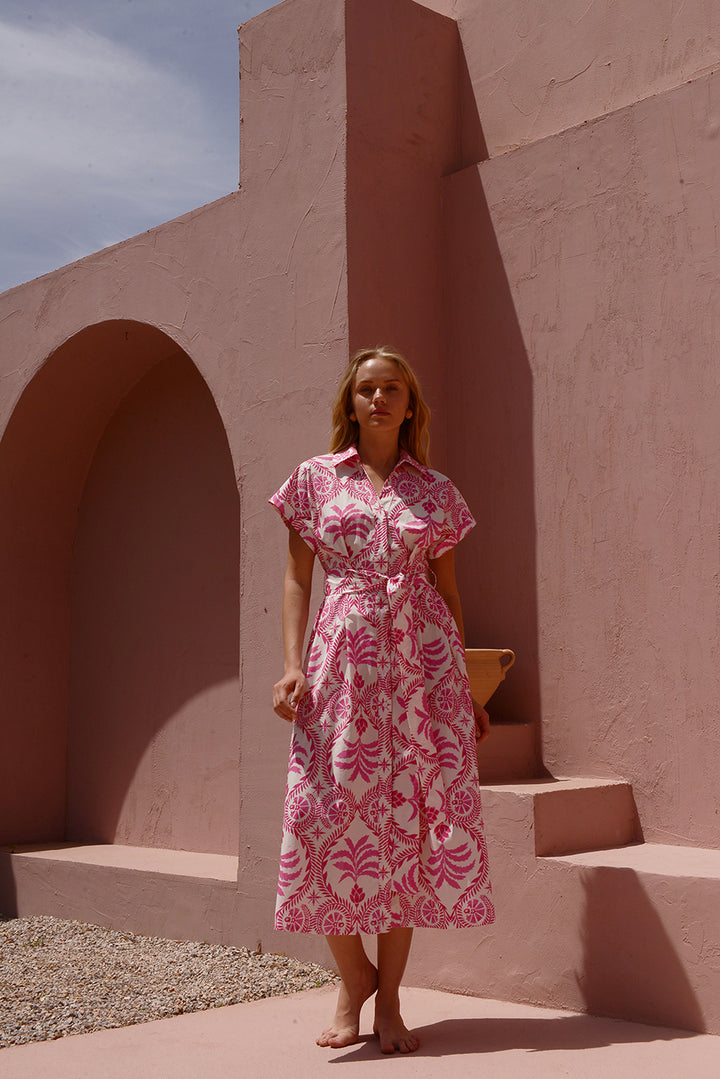 Naxos Maxi Dress | Pink