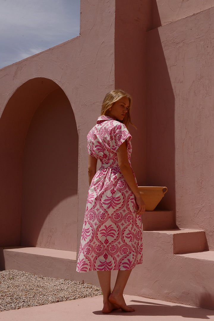 Naxos Maxi Dress | Pink