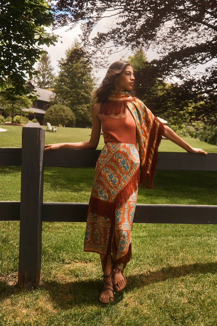 Allyne Skirt | Amber Green Brown
