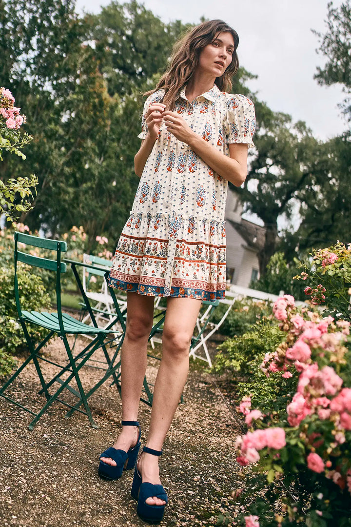 Drifter Mini Dress | Fall Floral Cream