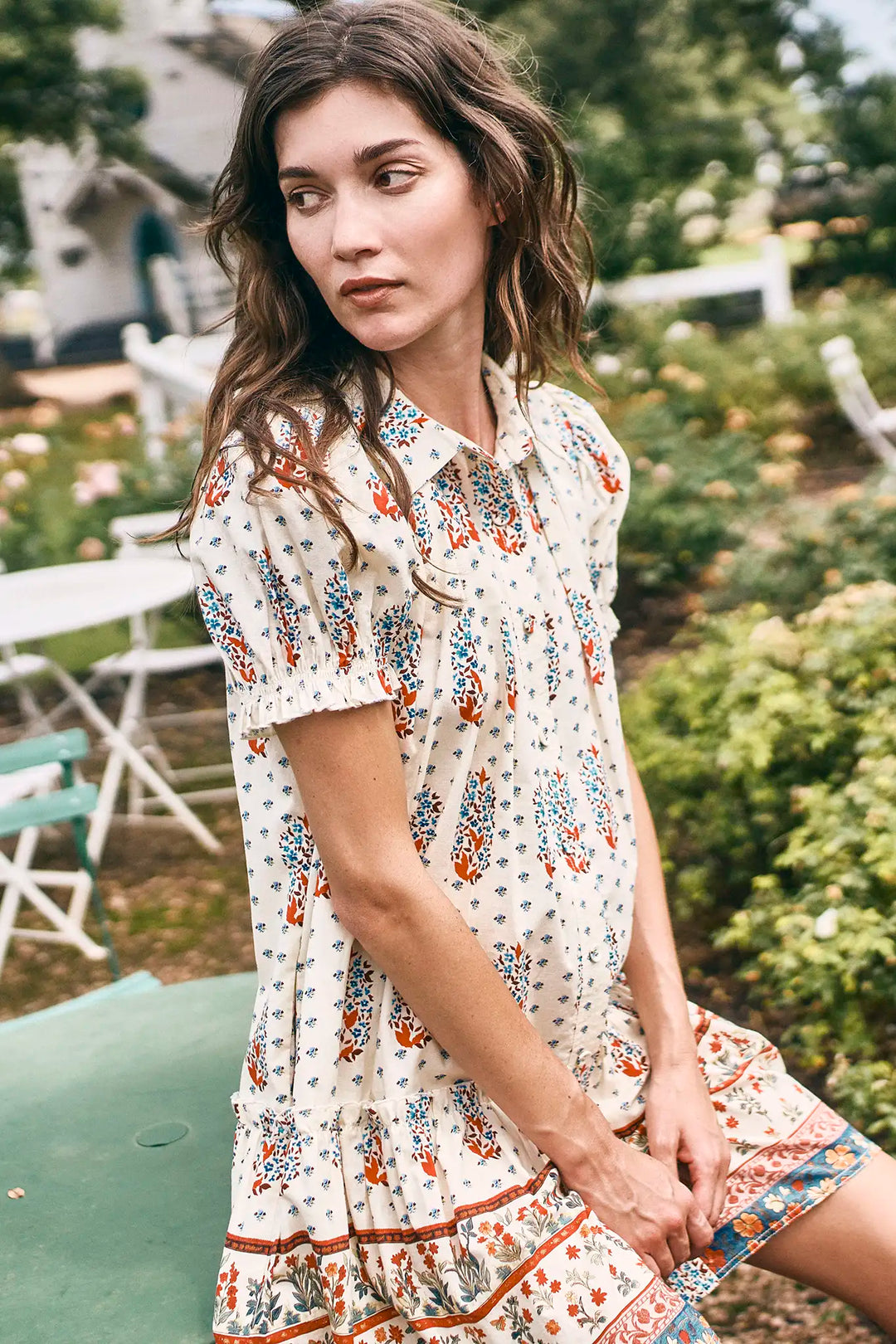Drifter Mini Dress | Fall Floral Cream
