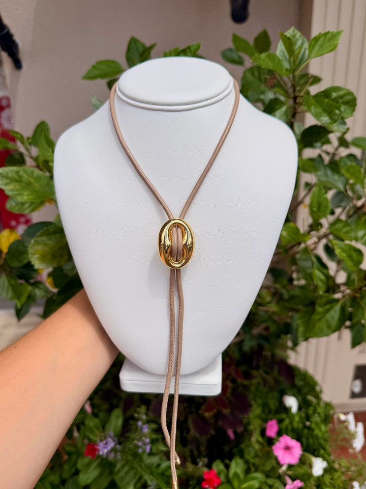 Vegan Leather Bolo Necklace | +Colors