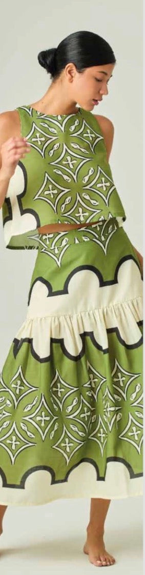 Zoe Skirt | Green - Charlotte's Inc