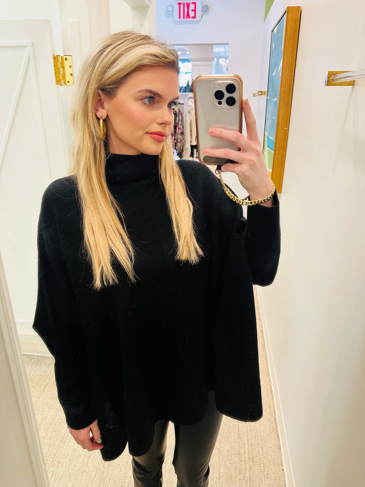 JoJo Sweater Poncho | Black