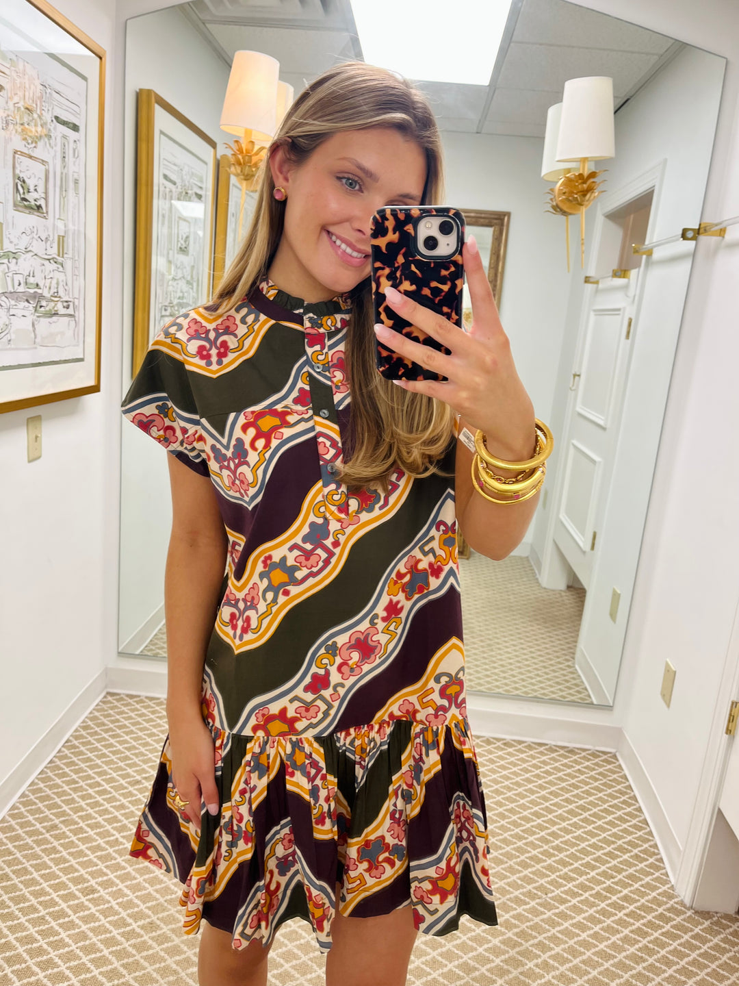 Cap Sleeve Mini | Green Montezuma