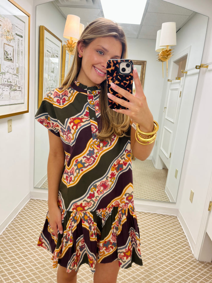 Cap Sleeve Mini | Green Montezuma