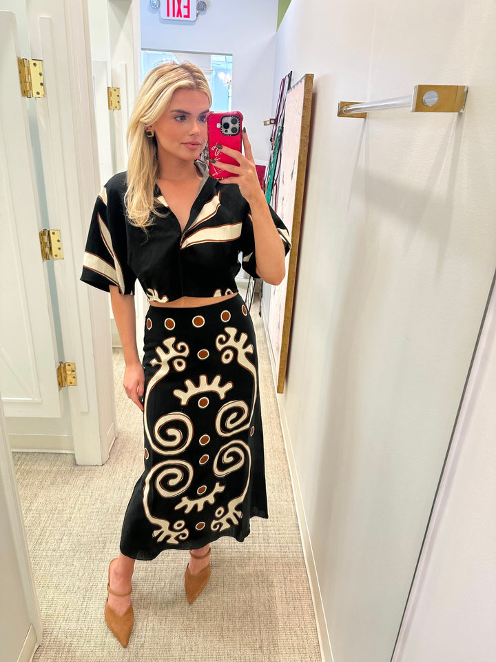 Fabiana Skirt | Black Multi