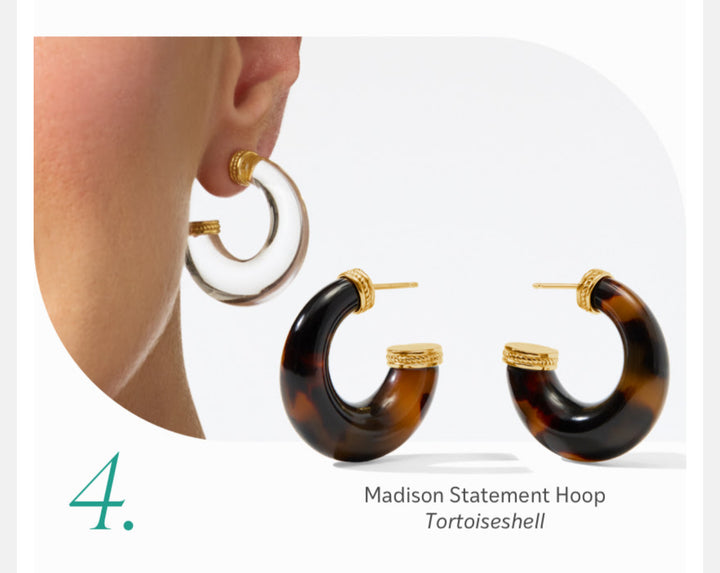 Madison Statement Hoop | Tortoise Shell + Sizes