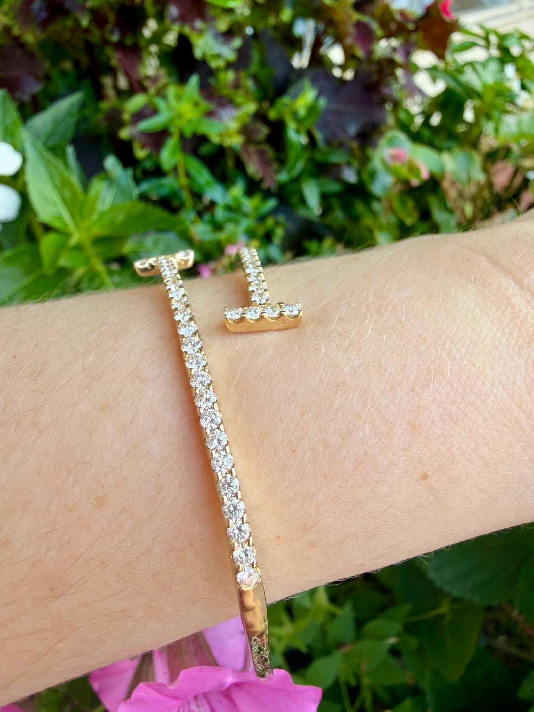 B6162Y 14kt 2ct Diamond T Bracelet