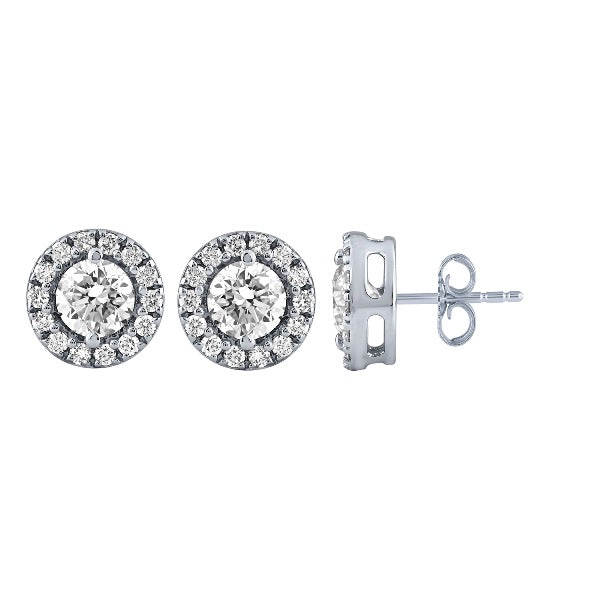 14kt White Gold 1ct Diamond Studs E6153