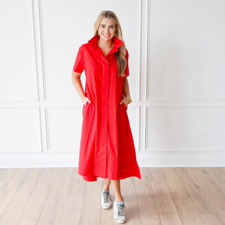 Millie Long Dress | Red
