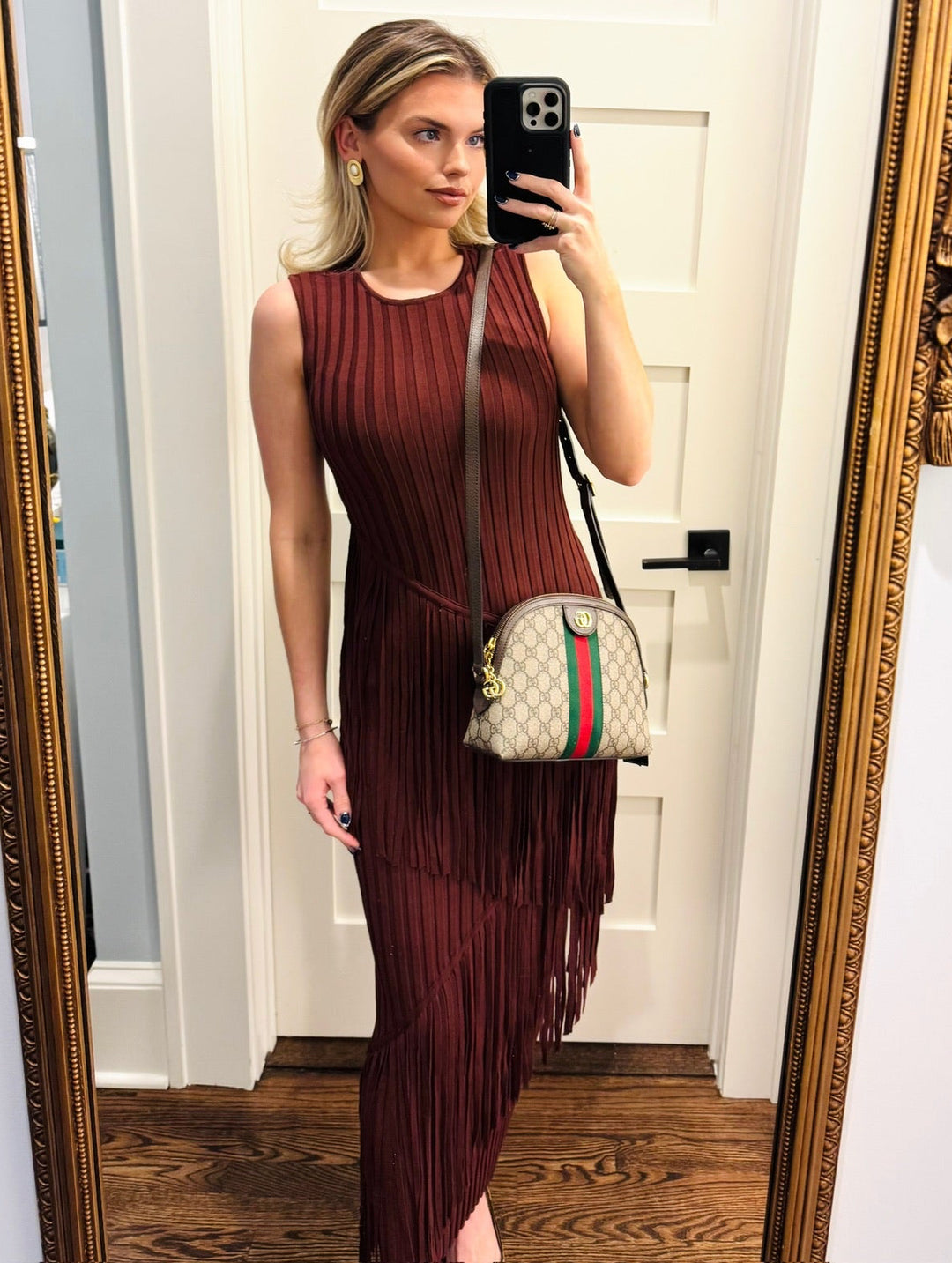 Spiral Knit Dress | Choco Brown - Charlotte's Inc