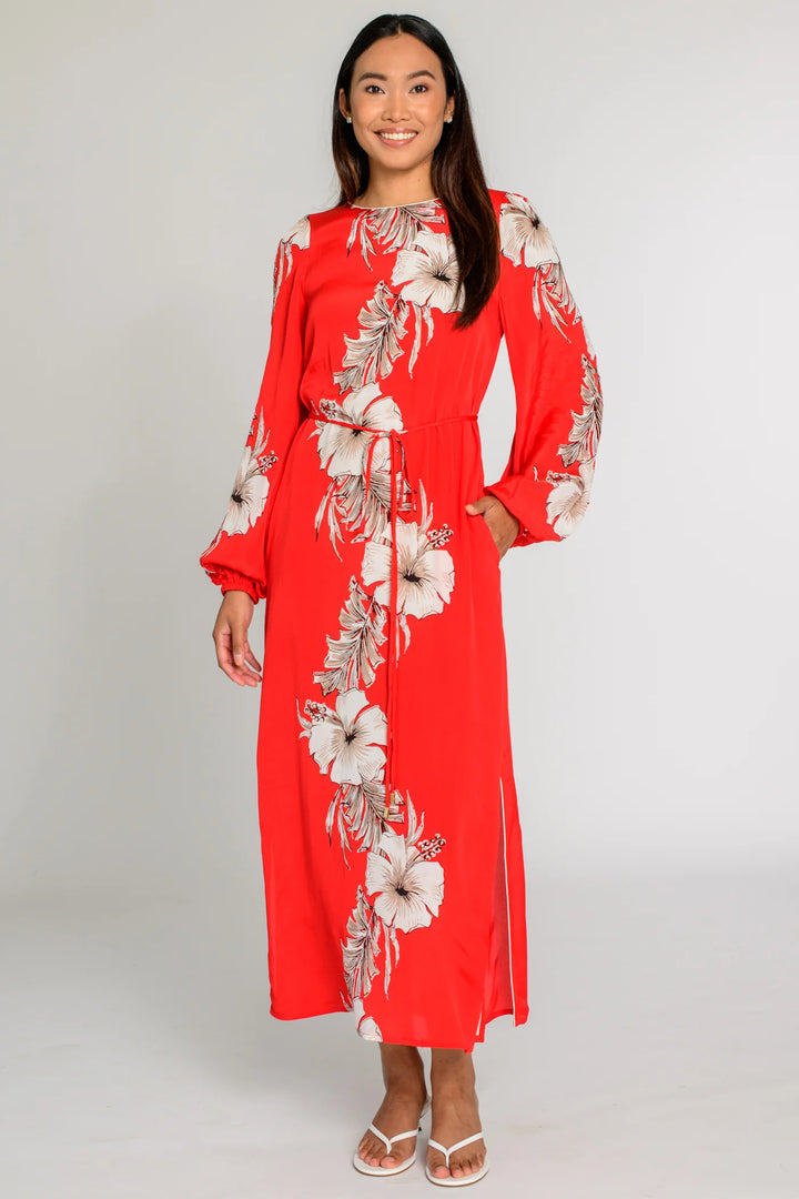 Dawn Maxi Dress | Tropicalia Scarlet-Grande