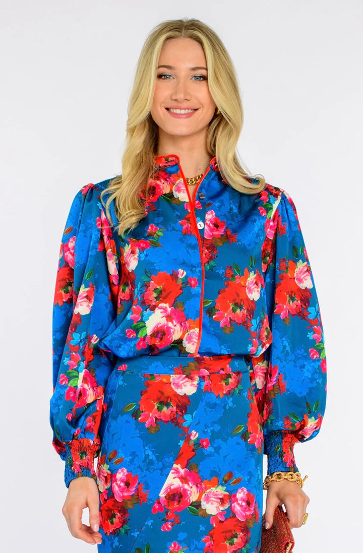 Emily Top | Holiday Chintz Teal