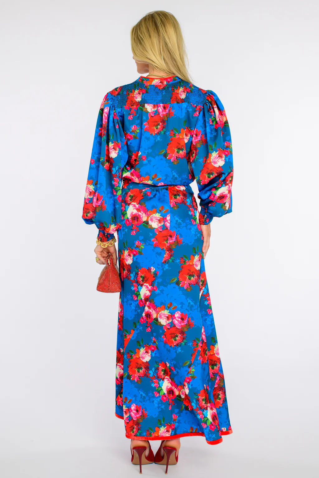 Serena Skirt | Holiday Chintz Teal