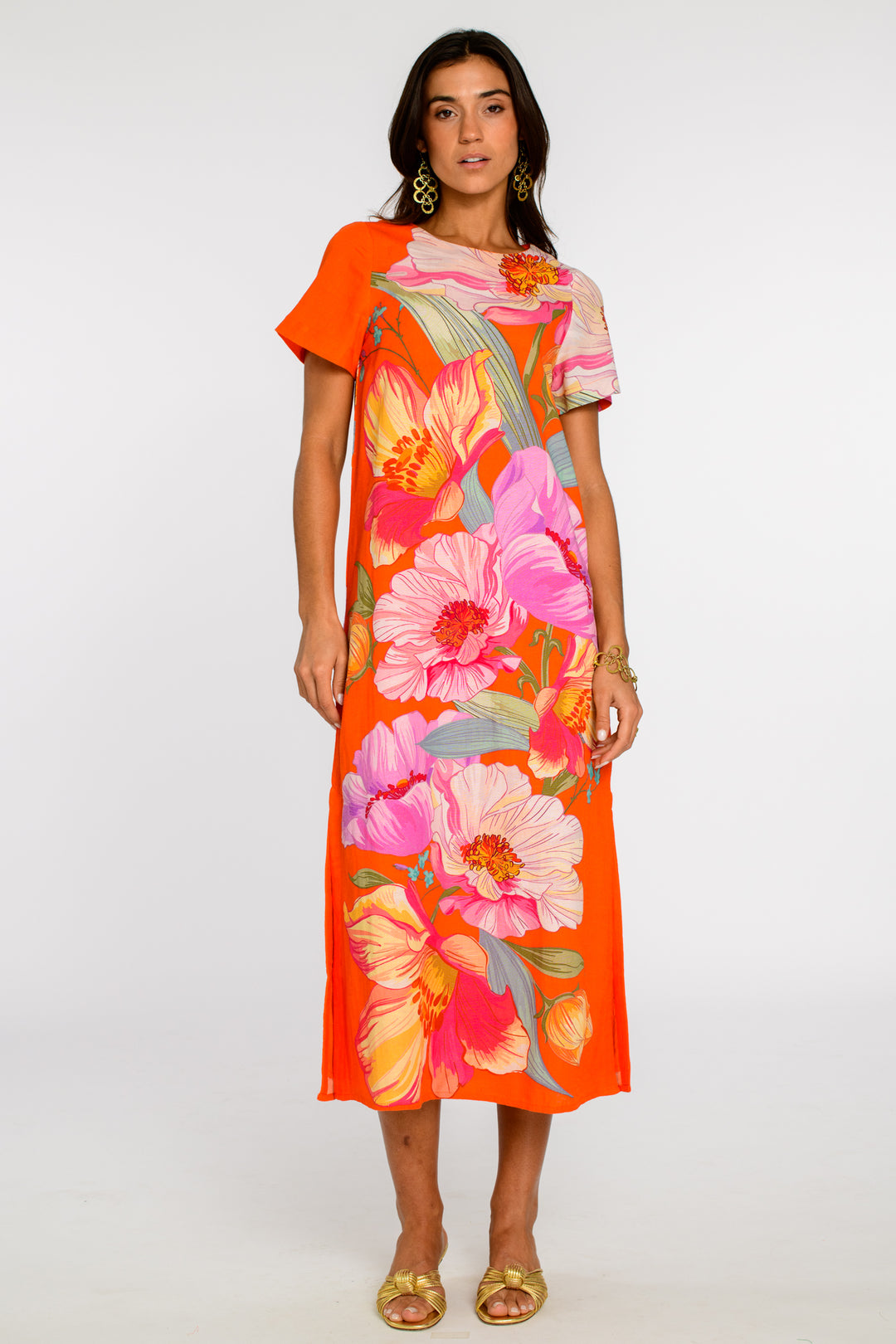 Tess Midi Dress | Sunset Blooms