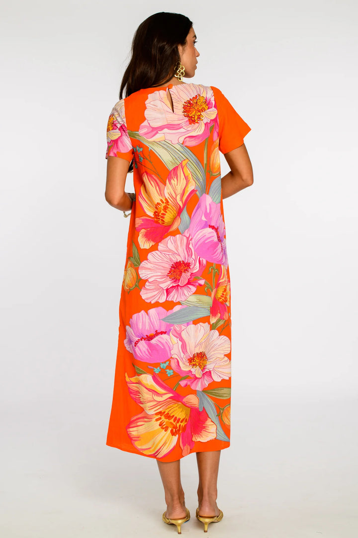 Tess Midi Dress | Sunset Blooms