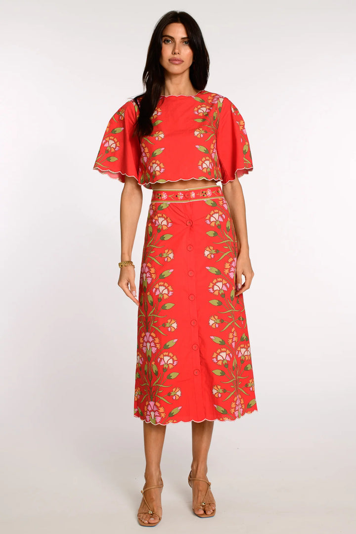 Frannie Skirt | Indian Flower Poppy