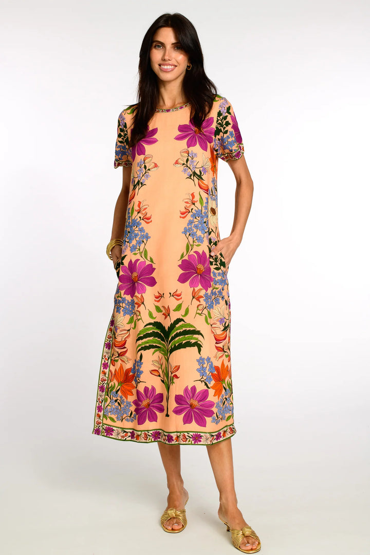 Tess Midi Dress | Tapestry Peach