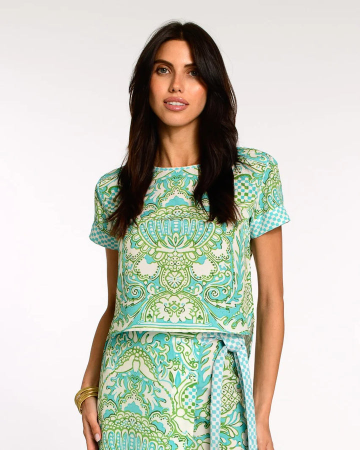 Tess Tee | Damask Pool