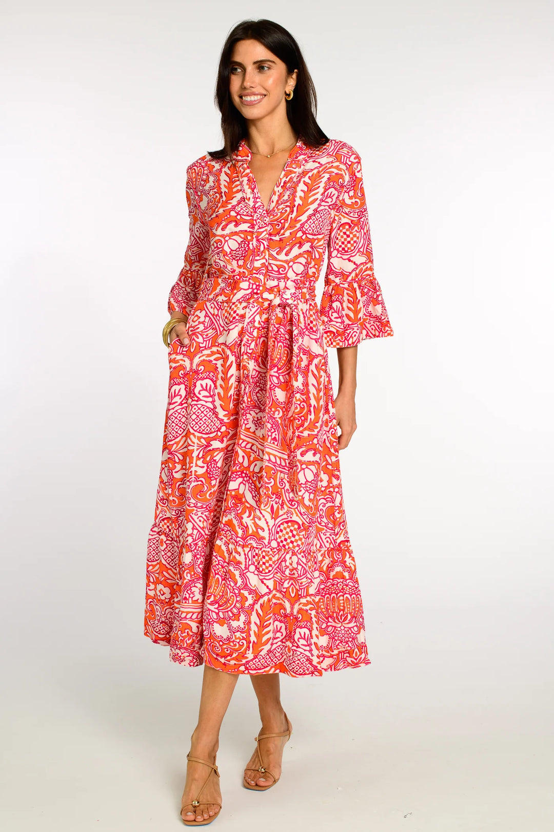 Delaney Dress | Damask Pink