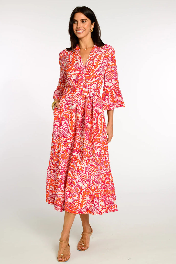 Delaney Dress | Damask Pink