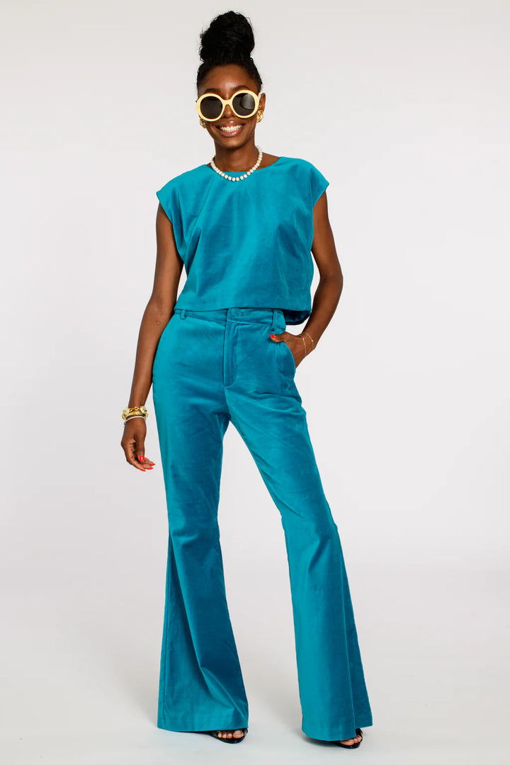 Jackie Top | Solid Turquoise
