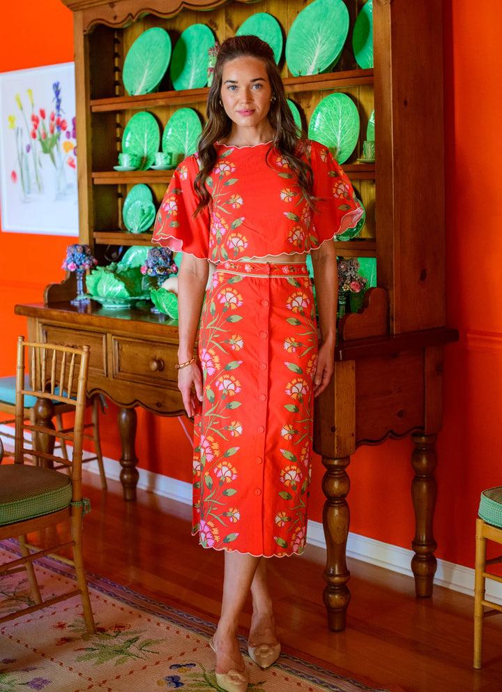 Frannie Skirt | Indian Flower Poppy