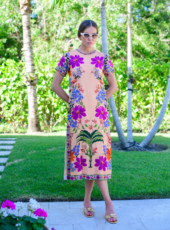 Tess Midi Dress | Tapestry Peach