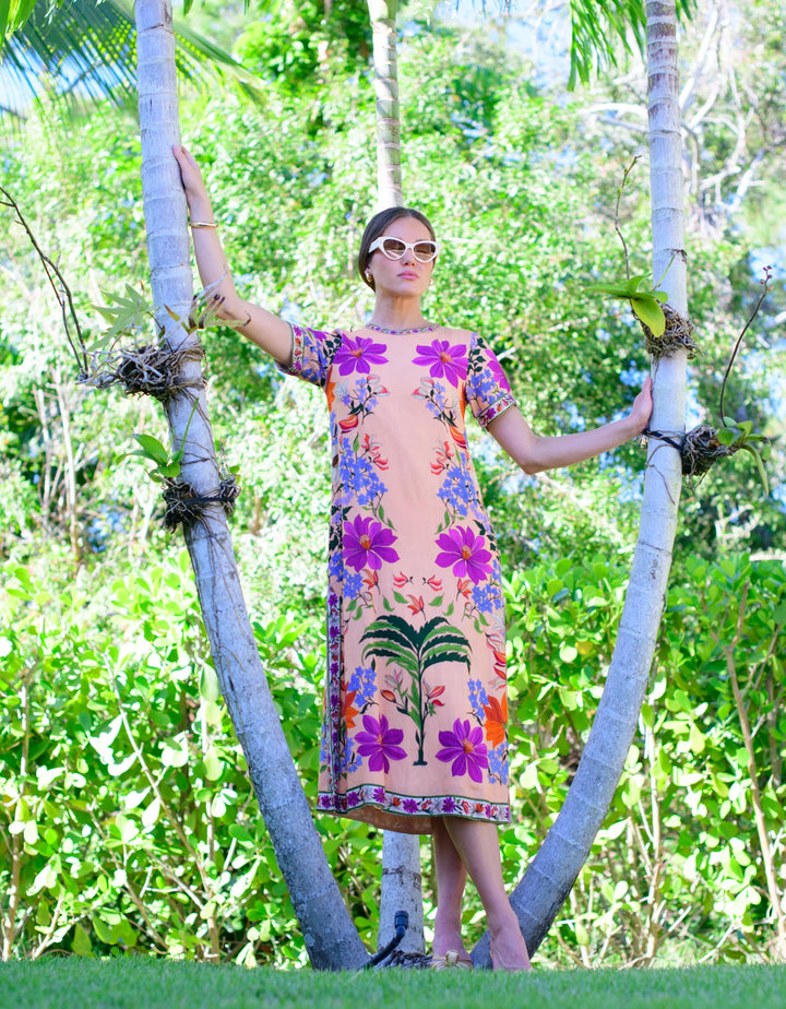 Tess Midi Dress | Tapestry Peach