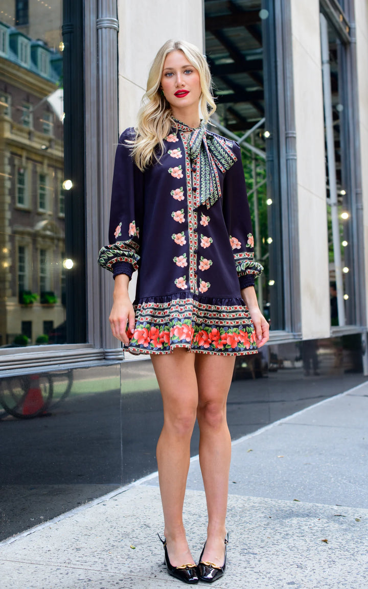 Brit Bow Dress | Garland Stripe