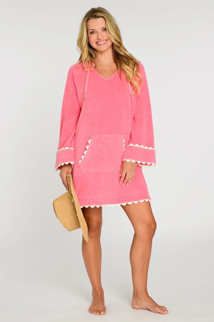 Laguna Caftan | Solid Strawberry Pink - Charlotte's Inc