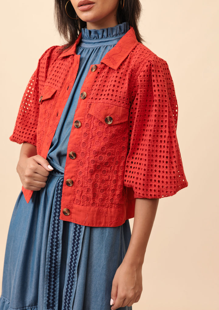 Judy Jacket | Lava Red