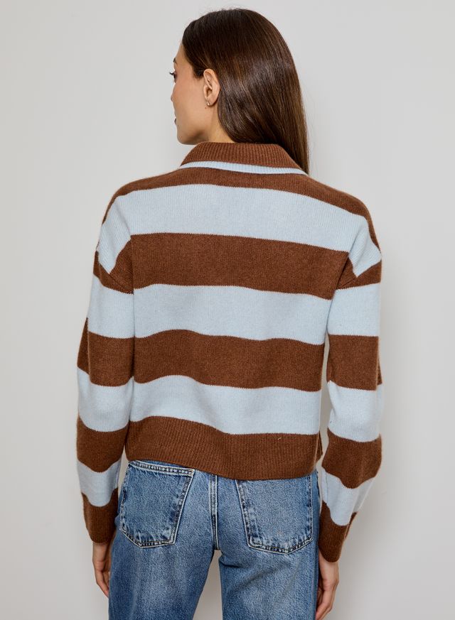 Stripe Double Collar Sweater | Syrup Whisper