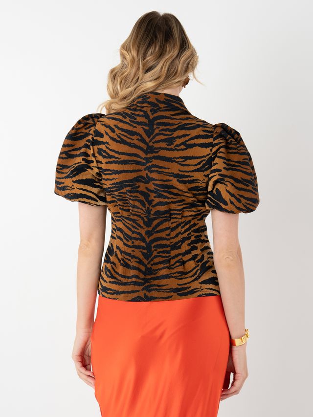 Britt Top | Tiger Jacquard