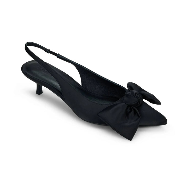 Elise Satin Slingback | Black