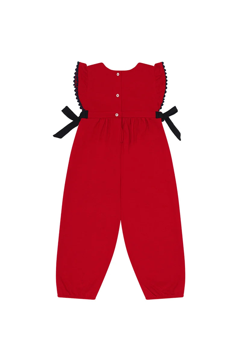 Elise Bow Overall | Red