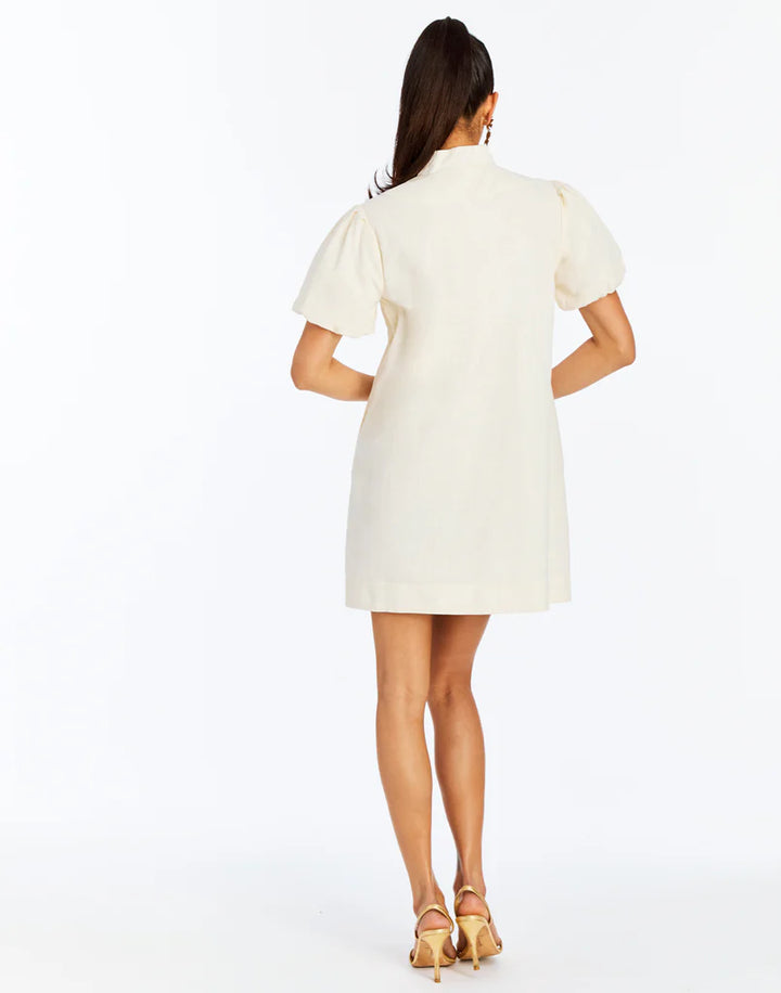 Elliana Mini Dress | Ivory & Royal Blue