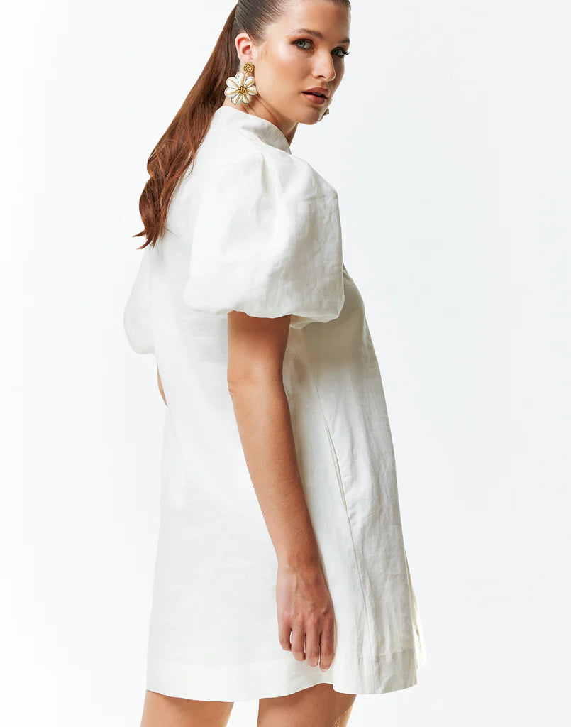 Mestiza Elliana Barong Mini Dress | Ivory