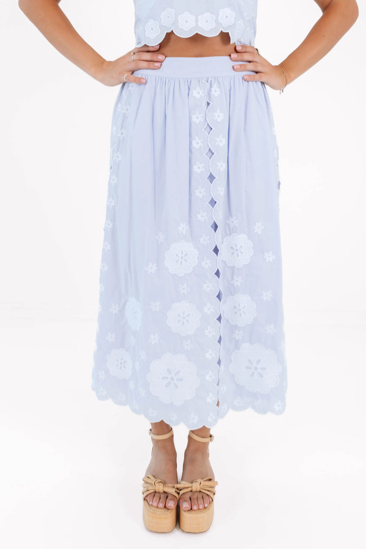 The Ember Midi Skirt | Periwinkle