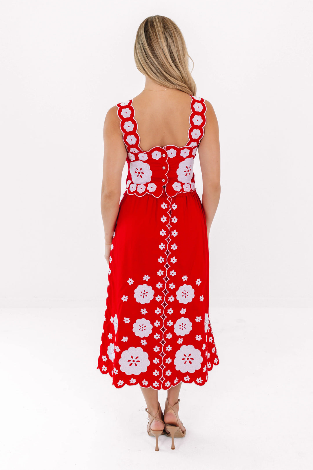 Ember Midi Skirt | Red