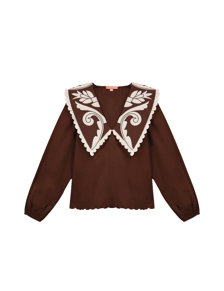 Emma Blouse | Cocoa Brown