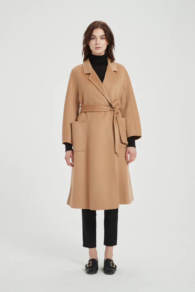 The Classic Wrap Coat | Camel