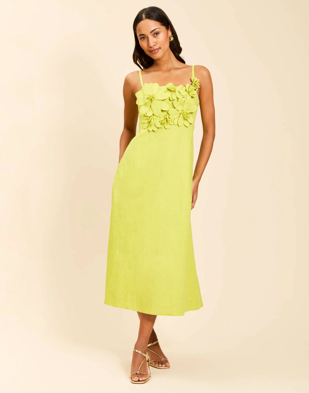 Esperanza Midi Dress | Citrus Green - Charlotte's Inc