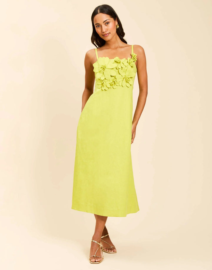 Esperanza Midi Dress | Citrus Green - Charlotte's Inc