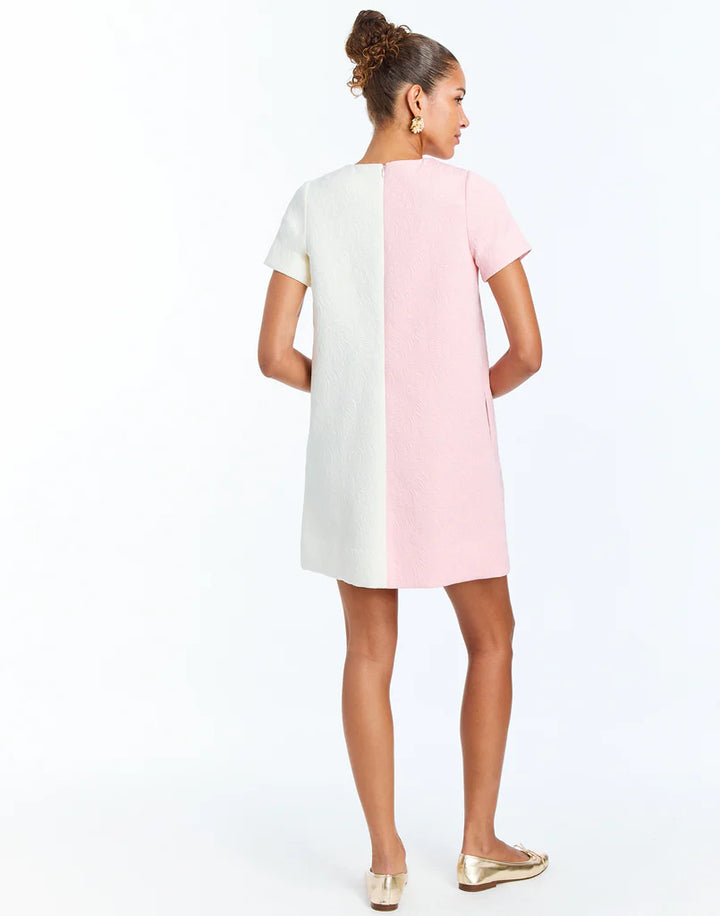 Etta Sleeved Mini Dress | Pink/Ivory